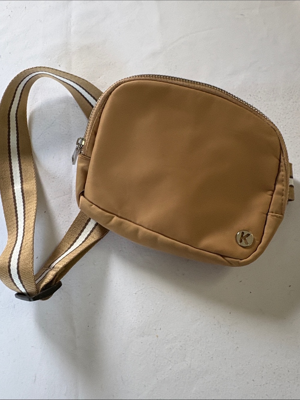 Katydid Caramel Poly Belt Sling Bag